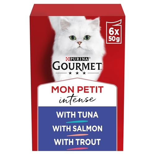 Gourmet Mon Petit with Tuna Salmon and Trout Adult Wet Cat Food, 6 x 50g