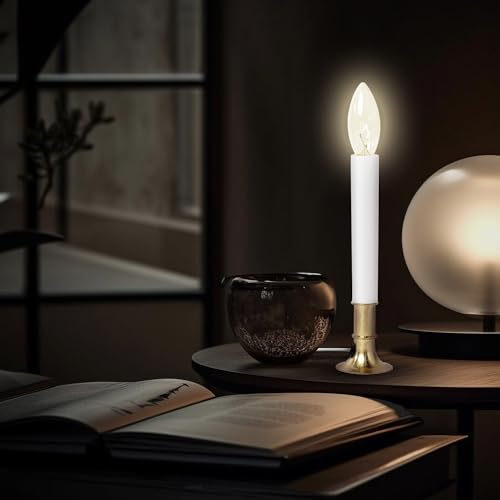 Creative Hobbies 25 Pack Replacement Incandescent Light Bulbs for Electric Window Candles, Candle Lamps, Chandeliers - 7w E12 Candelabra, Clear Torpedo Shape, Steady Burning, 120v 7w Bulb by Creative Hobbies - Image 3