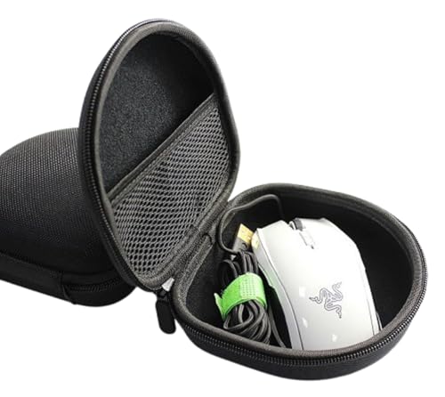 Image of VERTUS Wired Mouse Storage Case, Portable Gadget Organiser Case | Storage Organizer Bag for Adapters, Power Bank, USB Flash Drive, Cable, Charger, Wireless Mouse, Headphones, Portable SSD (Black)