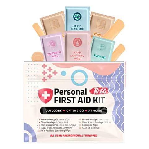 Portable Travel Size First Aid Kit - Perfect for Home, Office, Car, School, Business, Travel, Hiking, College, and Outdoors | Individually Wrapped Medical Kit Products (Abstract) Cover