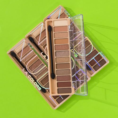 Image of L.A. COLORS Color Vibe 12-Color Eyeshadow Palette, Nude CES787TAG