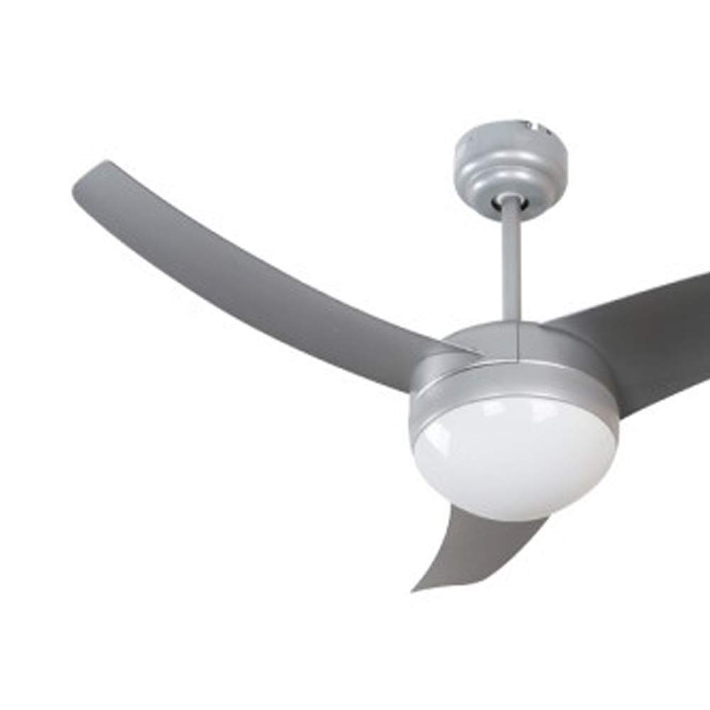 wonderlamp Ventilador de techo LED Mod. SIMPLY color plata. Rosca E27. Incluye mando a distancia.