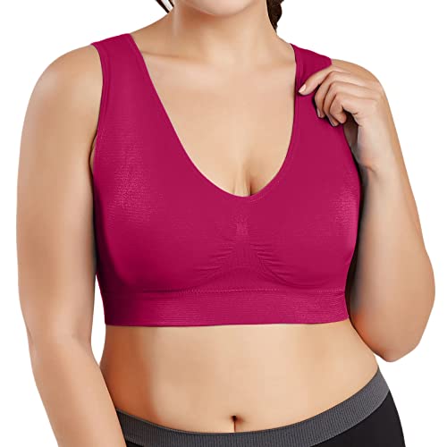 Genérico Sujetadores Sin Aros Tallas Grandes, Sujetadores Deportivos Mujer Reductores, Bra Plus Bra Thin Size Full Cup Tops Color Granwomen Blusa Sujetador Bralette Mujer
