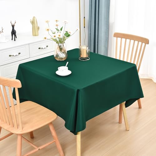 Nacuci Square Tablecloth 54 x 54 in Polyester Fabric Tablecloths, Green