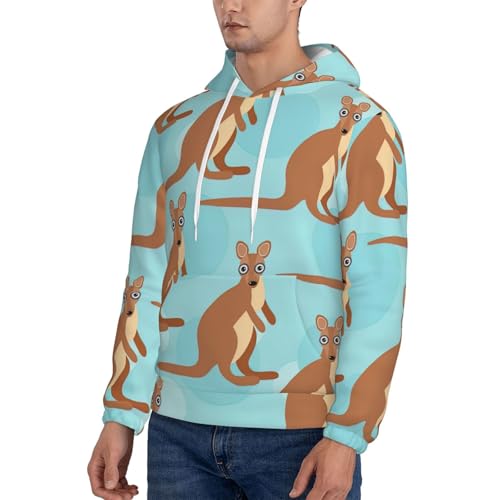 Sweat à capuche pour homme avec imprimé zoo amusant pull décontracté gris