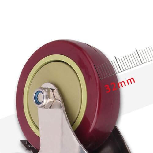 Roulettes pivotantes avec plaque supérieure en acier robuste 10 cm - 5