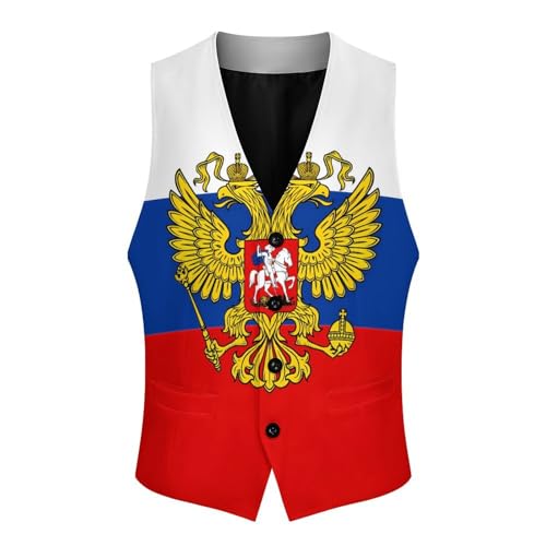 CCCP Russian Flag USSR Soviet Novelty Men's Suit Vest Funny Formal Dress Vests Business Waistcoat3