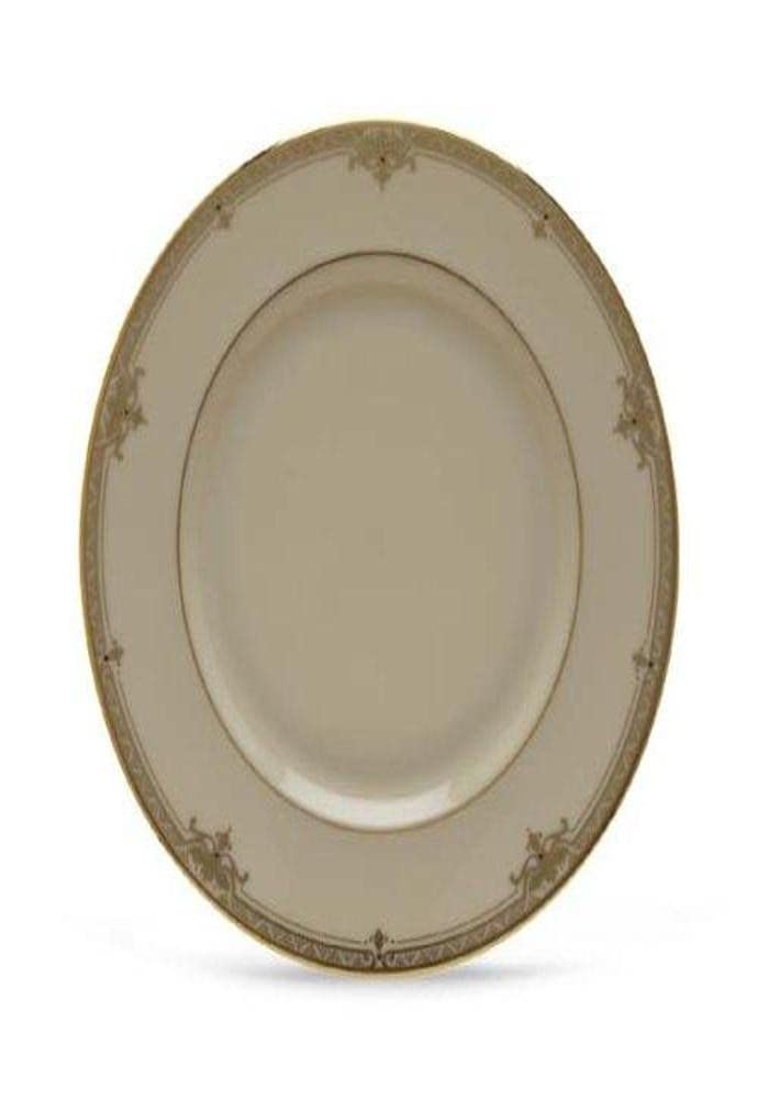 LenoxRepublic Gold Banded Ivory China Salad Plate