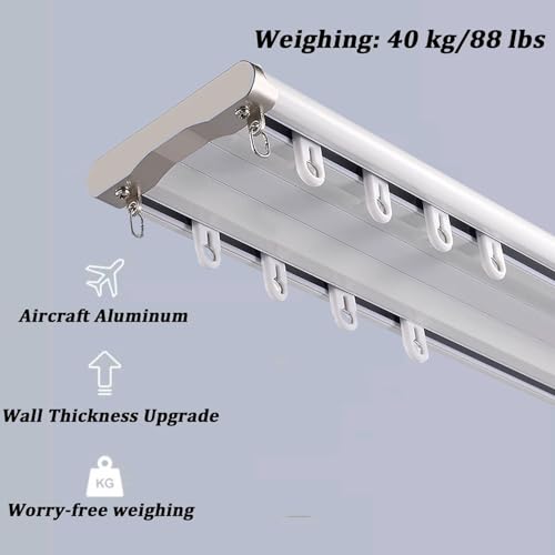Tringle à rideaux double dorée haut de gamme fixation plafond