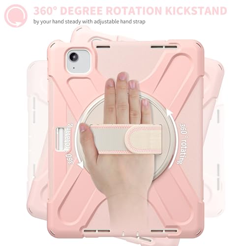 Coque iPad Air 11 M2 robuste rose pour éviter les bris d'écran - 5