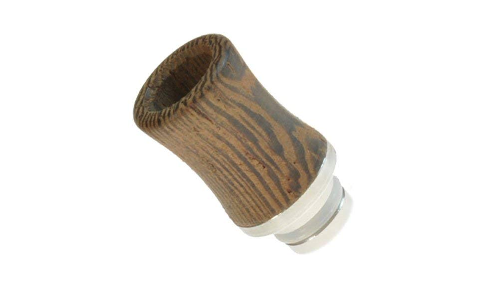 Armerah Woody Curve 510 Drip Tip eCig Mouthpiece Short/Big Wood/Steel Single, Walnut,1 single