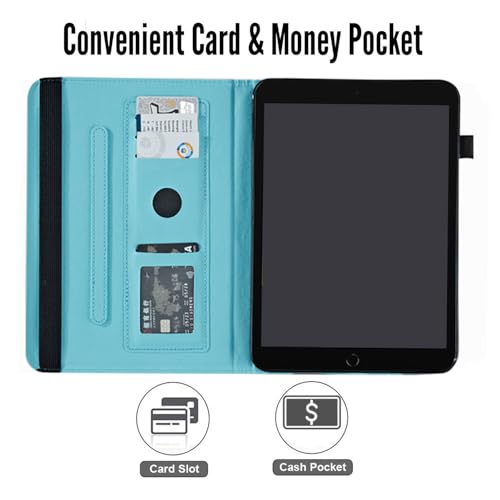 BFUKVOU Case for iPad (A16) 11th Generation 11 Inch 2025, iPad 10th Generation 10.9 inch 2022,Card Slot PU Leather TPU Case Pen Holder Auto Wake Sleep,Cute Flower Cat - image 5