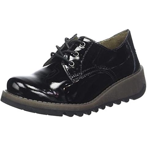Fly London Girls Black Leather Brogues Cover