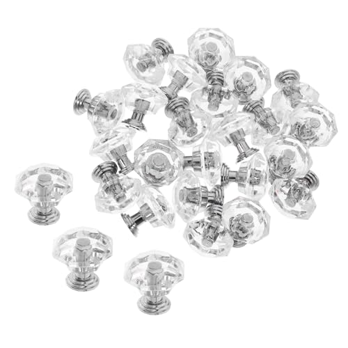 ORFOFE 26 piezas Tiradores Transparentes para Manijas Acrílicas Modernas para Armarios y Cómodas Diseño Elegante para Puertas de Muebles Fácil Instalación y Uso Versátil
