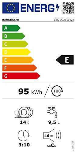 Bauknecht BBC 3C26 X Geschirrspüler Integrierbarer Geschirrspüler 60 cm/ ActiveDry/ Startzeitvorwahl / Option Multizone/ Sensor-Programm / Vollwasserschutz – Bild 7