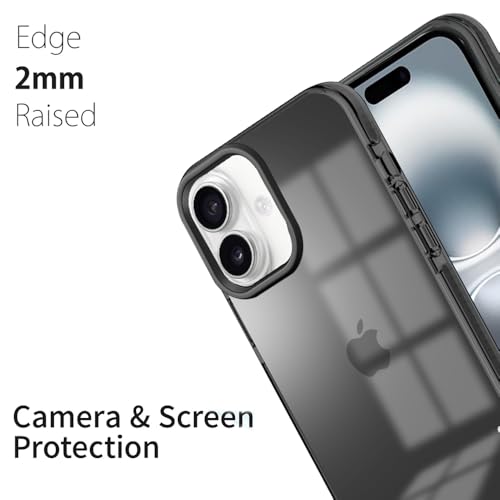 Image of KARWAN Back Cover|iPhone 16 Back Cover |Polycarbonate Material| Full Camera Protection |Perfectly Fit| Case for iPhone 16 - Black