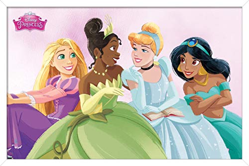 Disney Ultimate Princess Celebration - Group Wall Poster, 22.4L" x 14.7W", White Framed Version