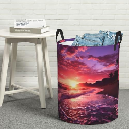 Panier à linge rose étanche : grand bac de rangement pliable pour couvertures - 2