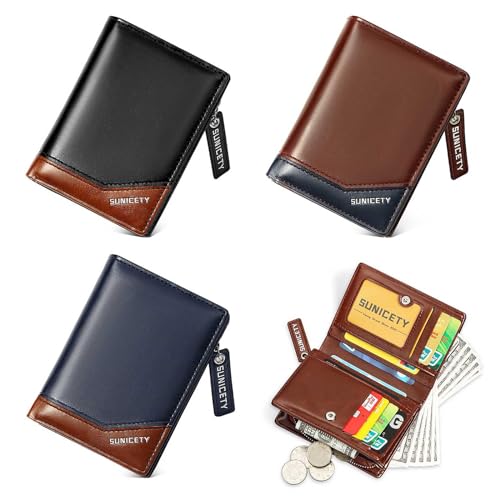 Men's Short Wallet with Multiple Card Slots and Coin Pocket Stylish and Practical PU Blocking Business Wallet2