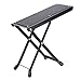 Soporte de pie de guitarra, taburete de pie de guitarra antideslizante con acabado negro, goma ajustable, cómodo para entusiastas de la música, profesores de música