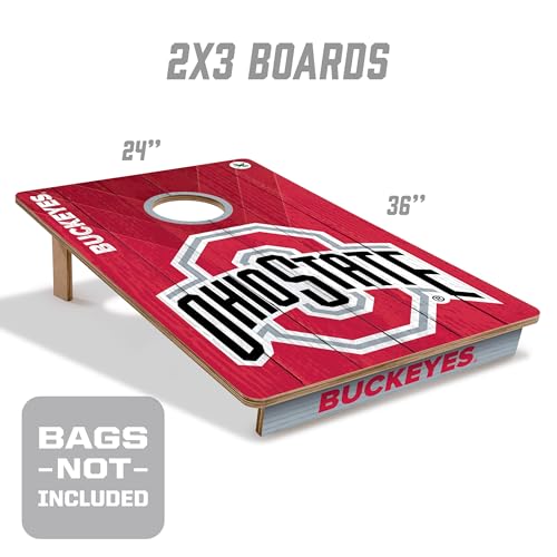 YouTheFan NCAA Ohio State Buckeyes 2’ x 3’ Wood Cornhole Game by YouTheFan - Image 2