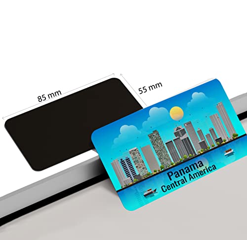 Image of dhcrafts Rectangular Rubber Fridge Magnet /Magnetic Card Blue Central America Panama Design Pack of 1 (8.6cm x 5.4cm)