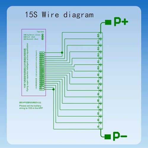 Ecualizador activo Aramox 15-16S 2A con precisión de 1 mV, transferencia capacitiva de energía y aplicación Bluetooth para baterías NCM, LFP y LTO, ideal para RV, energía solar y UPS miniatura 4