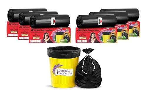 Shalimar Premium (Lavender Fragrance) Scented Garbage Bags | Medi...