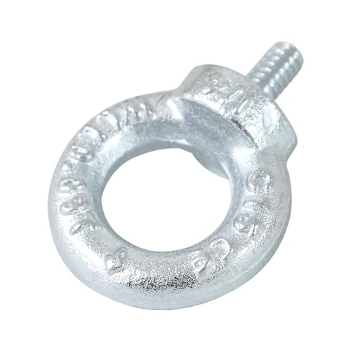 Image of 1 /4 inch-20 Lifting Eye Bolts, Drop Forged C15 Galvanized Threaded Fastener, UNC Standard Ring Shape Lifting Eye Bolt, 4 Packs