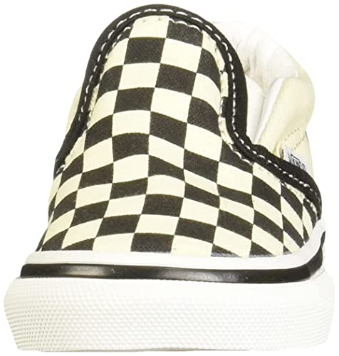 Vans Vans Toddler's Classic Slip On, Black/Off White Checkerboard/White, Size 3 Toddler