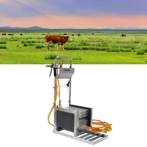 Image of Farm Boot Scrubbers Shoe Cleaner,Stainless Steel Brush Scraper & Footwear,w/Water Spray Gun,for Farms,Construction Sites