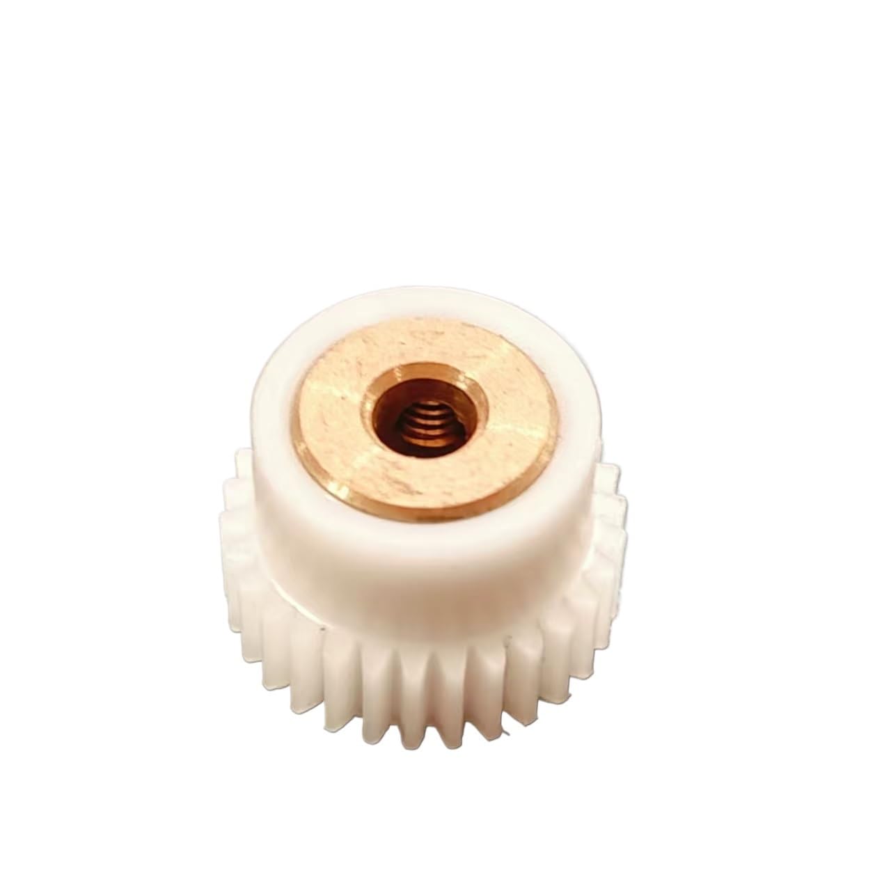 Cylindrical Drive 1pcs 0.8 Module Copper Sleeve Spur Gear 4mm 5mm 6mm 8mm 10mm Bore 0.8M 40 Teeth Plastic Cylindrical Gear with Step Rack Machinery(4MM BORE)