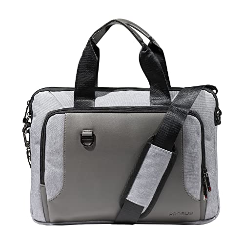 Probus Classic Slim Business Professional Travel and Commuter Bag for 13" to 14" Laptop | Grey