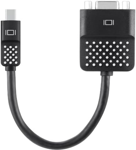 Belkin Mini Displayport To VGA Adapter - Compatible With 4k Monitors - VGA to Displayport Adapter - DP to VGA Adapter - Connect TV & Monitors to MacBook Pro, MacBook Air, Surface Pro & More (Black)