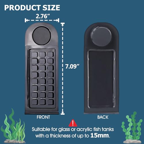 Image of Magnetic Aquarium Seaweed Clip & Feeder - Floating Nori Holder for Tangs, Marine & Freshwater Fish (1 Pc)