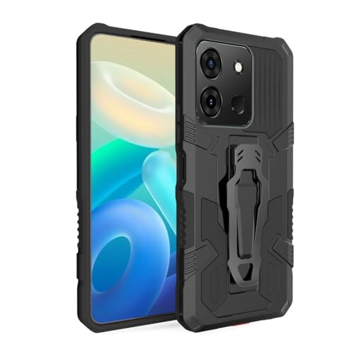 gуP[X Ή@ for Vivo Y28 4G }Olbg}EgLbNX^hyPC+TPUz2 in 1 JیϏՌJo[ Black