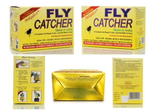 Image of Mikado's Fly Catcher- Chemical-Free & Odourless Fly Catcher Bag | Eco-Friendly for Home, Kitchen, Restaurant, Outdoor & Farm | Easy Hang Control, High Catch Capacity