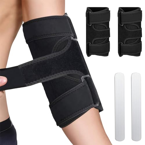 flintronic 2PCS Férula para Codo Ajustable, Férula Nervio Cubital, Soporte Inmovilizador de Codo, Mujeres & Hombres, para Ulnar Nerve, Fractures, Tendonitis, Tennis Elbow, Noche Durmiendo-Negro