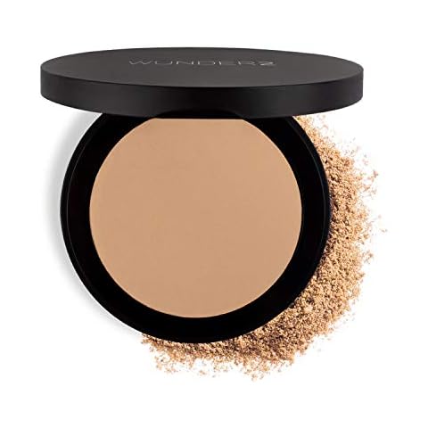 WUNDERBROW GO BEYOND FOUNDATION Makeup Pressed Powder Natural Cream Finish, Light Medium Cover