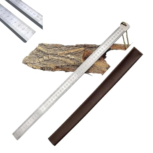 strAumptious ヘビーデューティー定規、Heavys Dutys定規 自己防衛、ステンレススチール20インチメタル定規、メタルキット - インチ/メートル法テーブル付き建築家のためのストレートエッジ