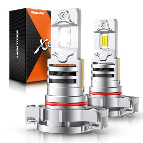 Bombillas LED para luces antiniebla SEALIGHT 5202, 18000 lm, súper brillantes, 5202/5201 PS24W PS19W, vida útil de 60000 horas, tamaño mini 1:1, paquete de 2 miniatura 1
