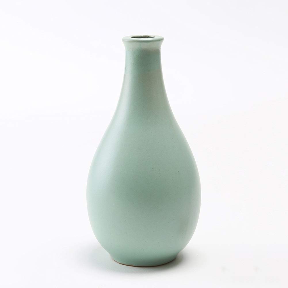 Vaso per sakè retrò Verde Chiaro in Ceramica Artigianale/brocca per Vino/Vaso per Vino/Decorazione per composizioni Floreali 500 ml