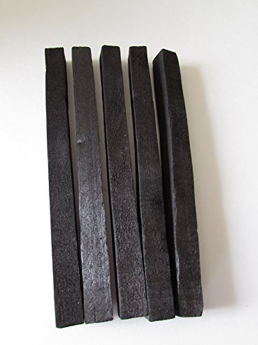 Tobgi 5 pcs Large Artist Willow Charcoal Square 17 mm X 196 mm (Made in France)