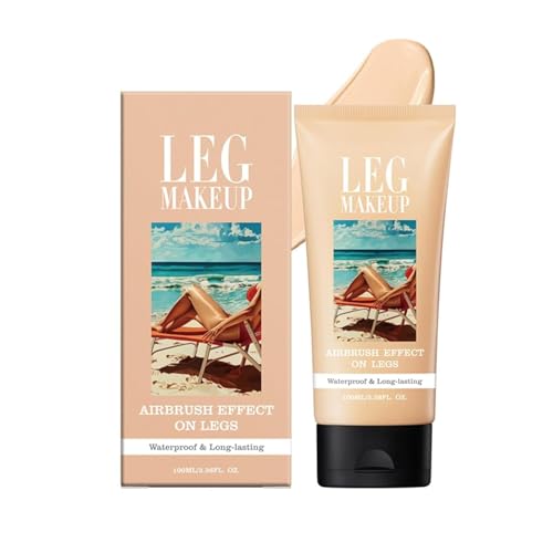 Miracle De Paris Base de Maquillaje para Piernas, de Cobertura Corporal, Perfeccionador de Tez para Piernas con Pincel, Corrector Completo para Manchas a Prueba de Agua y Sudor Dura Días (#1)