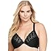 Glamorise Full Figure Plus Size Front-Closure T-Back Wonderwire Bra Underwire #1246 Black