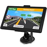 GPS Navigator for Car with 2025 Latest Map Free Update, Car GPS Navigation System for Truck Commercial Drivers with POI/ZIP Search, Support FM Voice Guidance, Speedcam/Red Light Alerts, 7 Vehicle Mode
