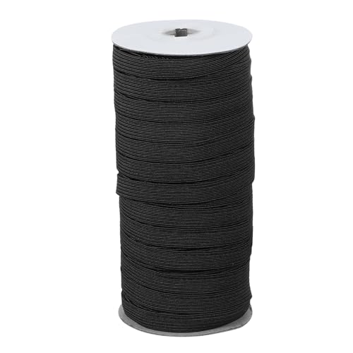 Cordon élastique plat résistant 10mm pour ajustement de vêtements noirs - 2
