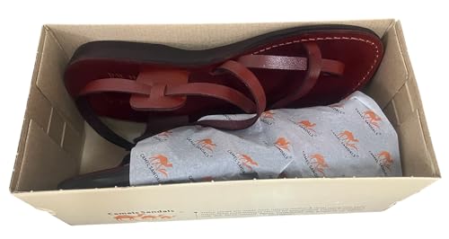 LION OF JUDAH MARKET Biblical Jesus Unisex Adults Genuine Leather Jesus Black Brown Sandals Style 34