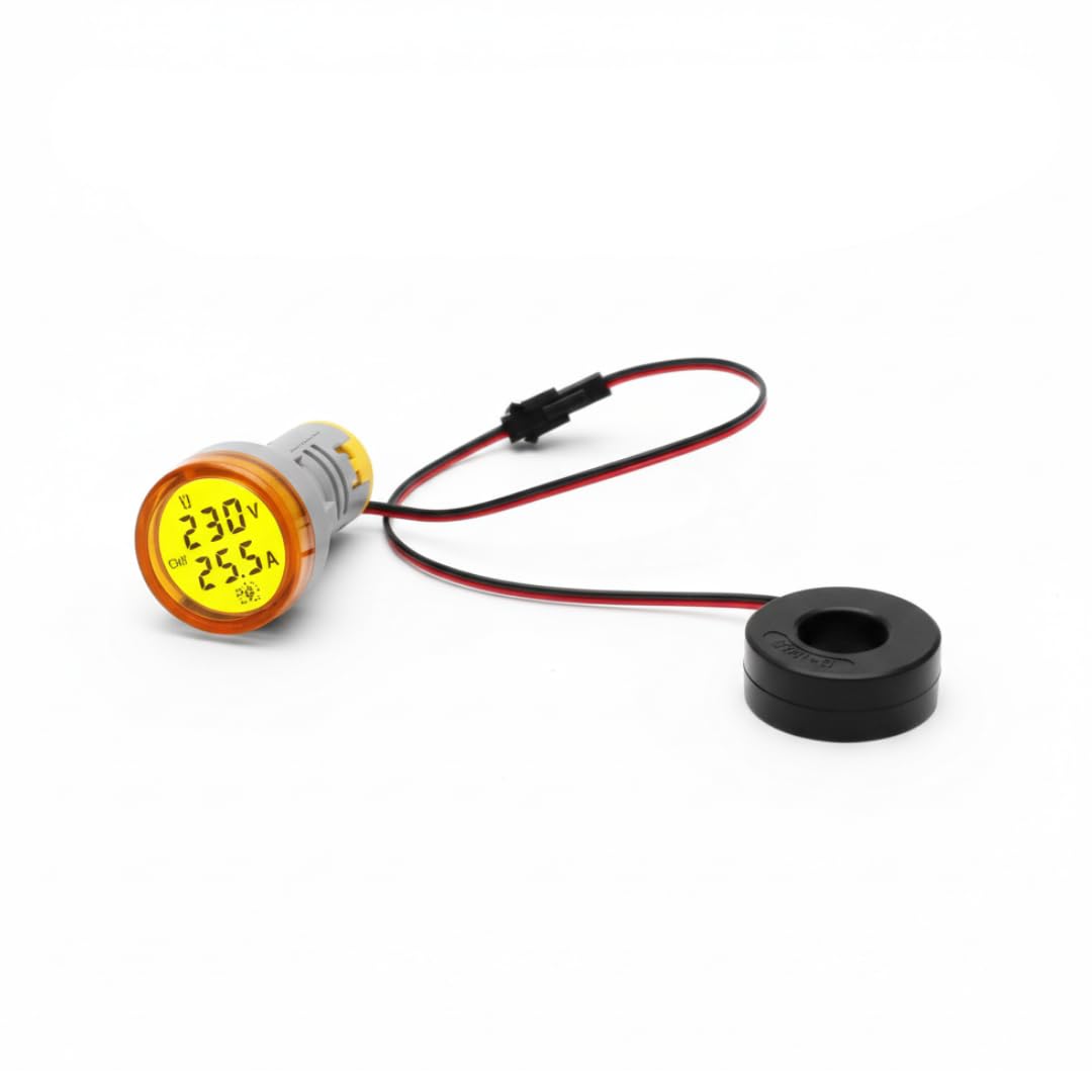 Blackt Electrotech BT72VCT AC Digital Voltage (50-500V) & Amperage (0-100A) Panel Meter with High-Visibility Blue LED Display-image-45