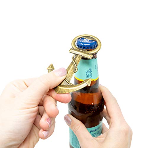 Anchor Bottle Opener - Anchor Gifts for Boater - Anchor Decor - Birthday Gift for Sailor - Nautical Beer Opener in Gift Box - Metal Anchor Party Decoration (Anchor)